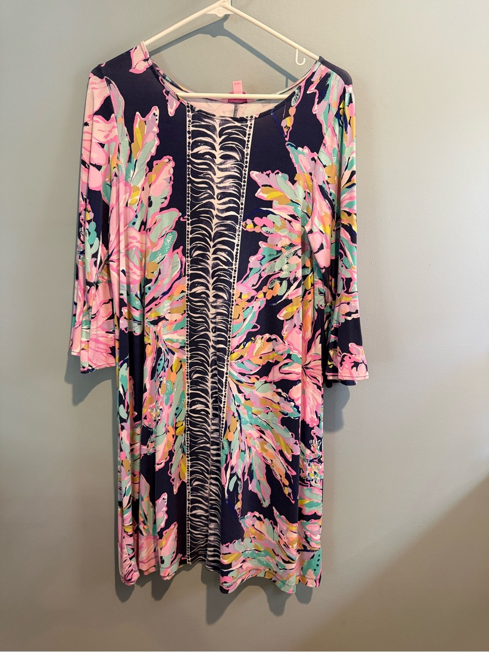 Lilly Pulitzer Navy Dress with Pink & Mint Floral